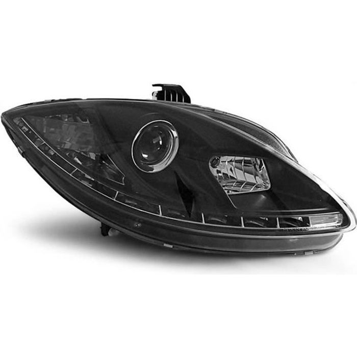 Paire de feux phares Seat Leon / Altea / Toledo 05-09 Daylight led noir