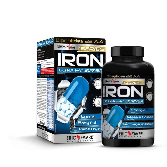 Iron Ultra Fat Bruner - Eric Favre - Complexe Biaminoée Puissant et Efficace- Perte de Poids & Tonicité Musculaire