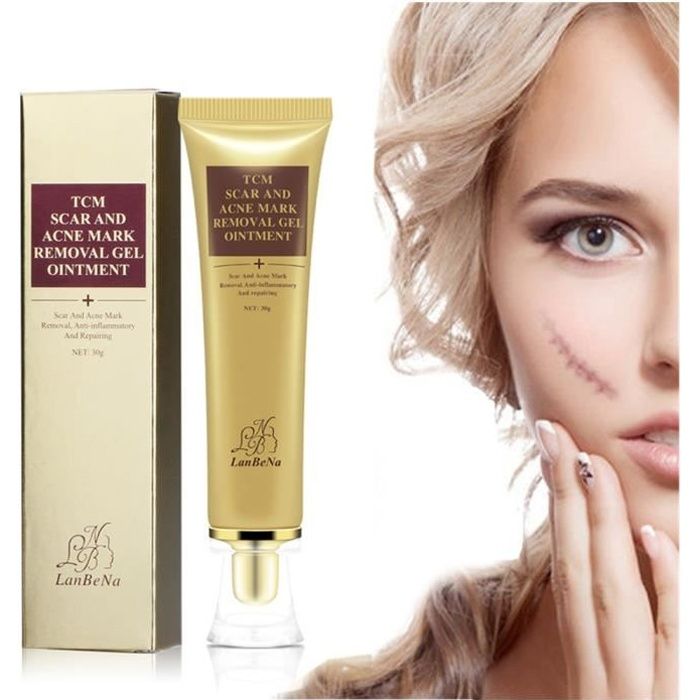 LANBENA Traitement Crème,Gel pour Cicatrices,Enlever la Crème de Cicatrice,Dissiper la Cicatrice,Taches Cicatrice Blemish Points