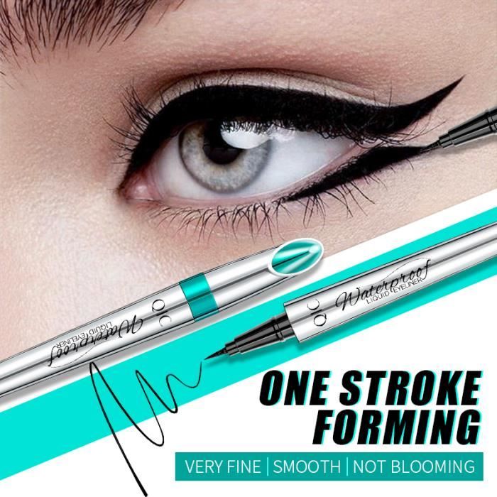 QIC épais mat liquide eyeliner Ultra-fin imperméable noir eye-liner crayon maquillage cosmétiques stylo eyeliners à séchage rapide