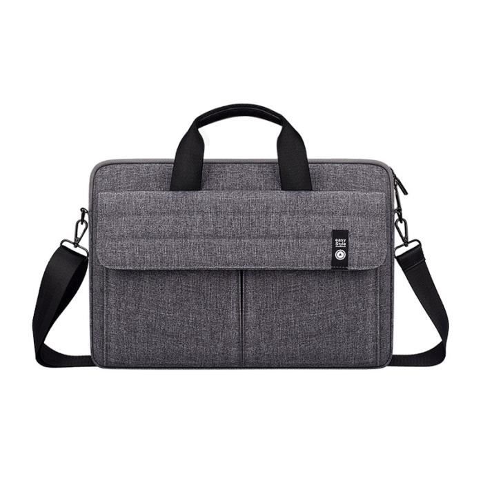 Sacoche ordinateur sac portable 15.6- housse ordinateur compatible imperméable -Gris fonce