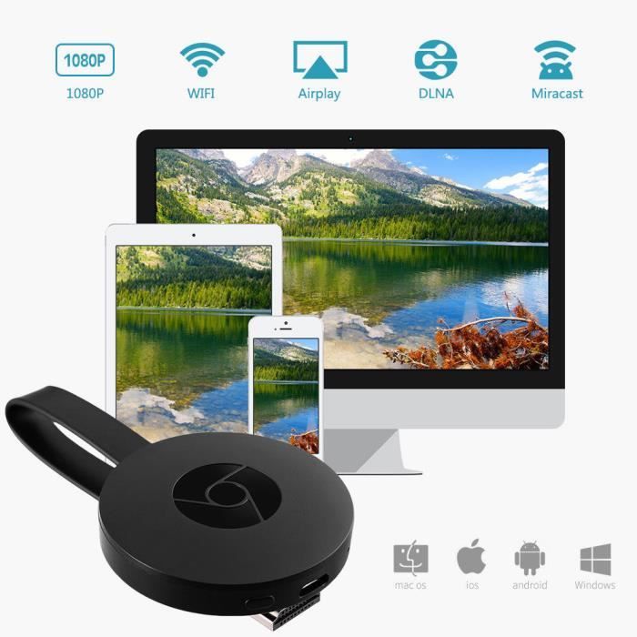 IEGEEK G2 Pour Google Chromecast 2nd Digital HDMI Media Vidéo TV Streamer Wi-Fi 1080P