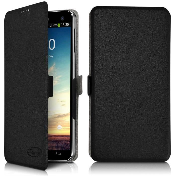 Etui Universel S porte-carte à rabat latéral Couleur Noir pour Haier Voyage G30