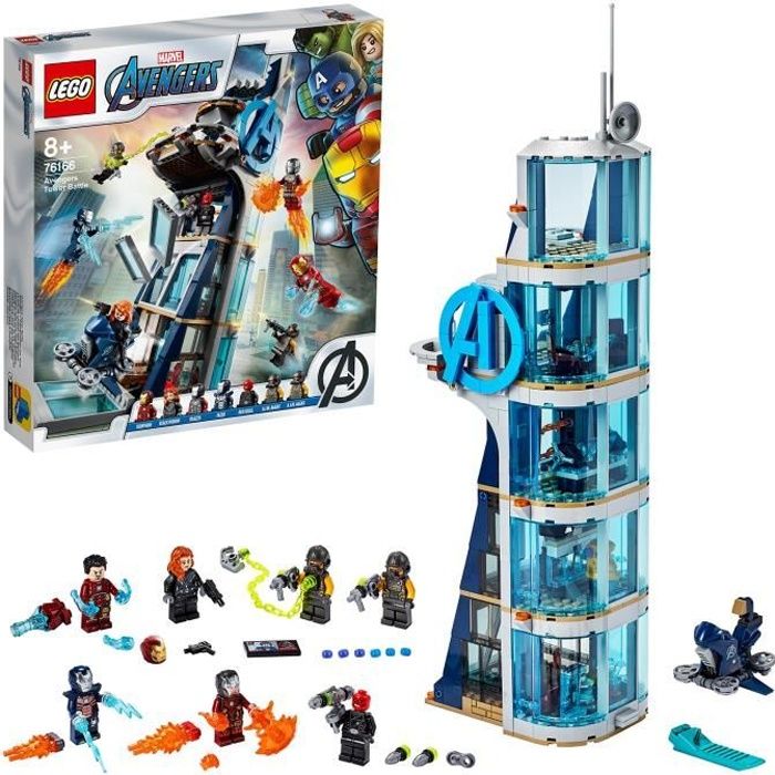 LEGO® Super Heroes 76166 La tour de combat des Avengers V29 Idée Cadeau Marvel Jouet Fille et Garçon 8 ans et plus