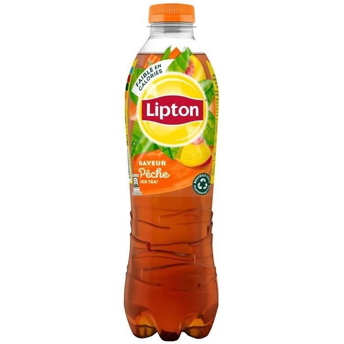 LOT DE 5 - LIPTON : Ice Tea - Boisson aux extraits de thé arôme pêche 1 L