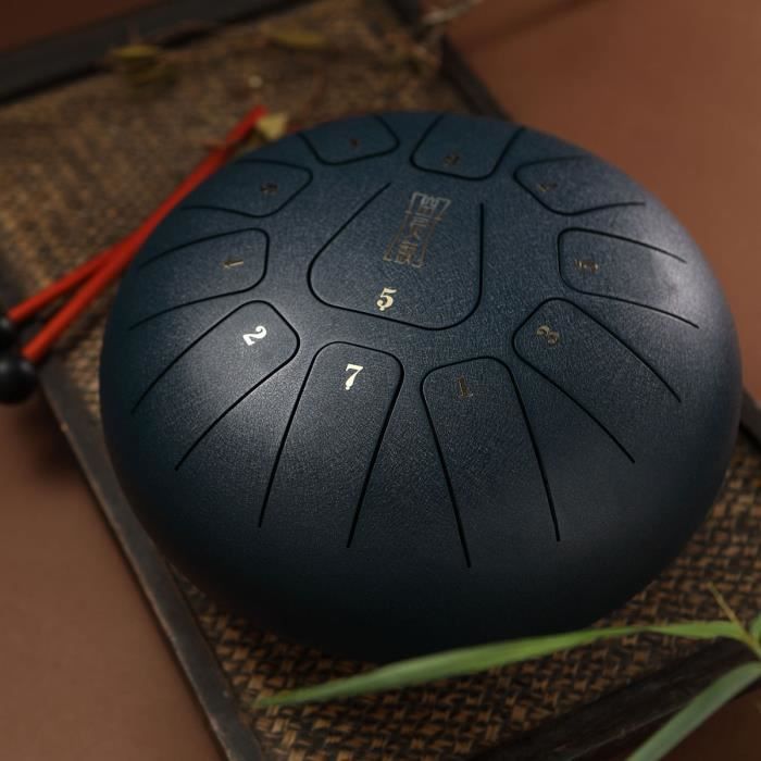 NEUFU 12'' Kit Aquadrum Air Tongue Drum Tambour de Langue Handpan Main 11 Sons Vintage Marine