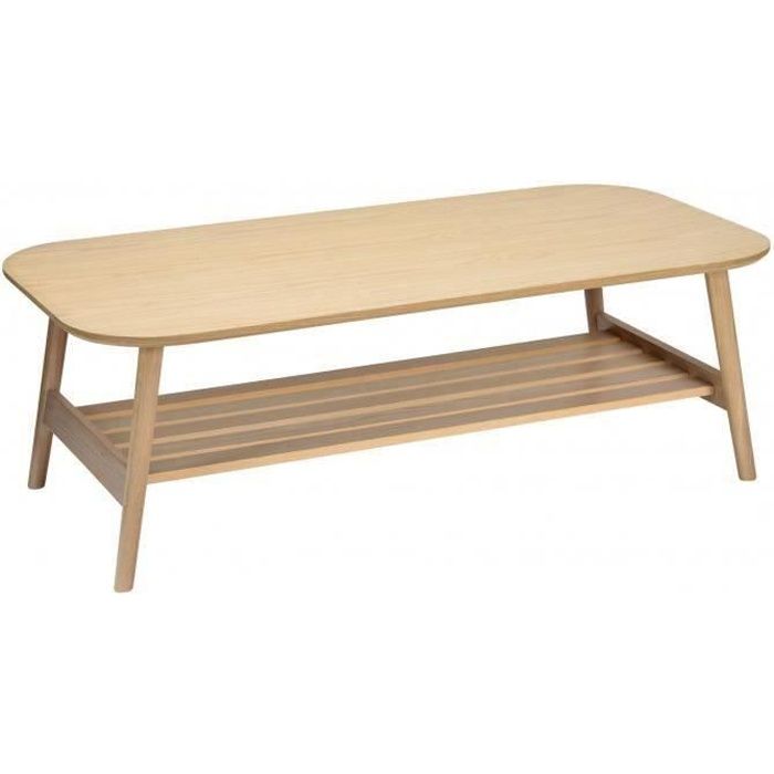 Table Basse Bois de Chêne L120XH40xP60 cm OTELO