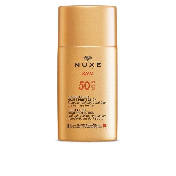 Protection Solaire Corps - Protection Solaire Visage - NUXE - NUXE SUN fluide léger haute protection SPF50 50 ml Prémium