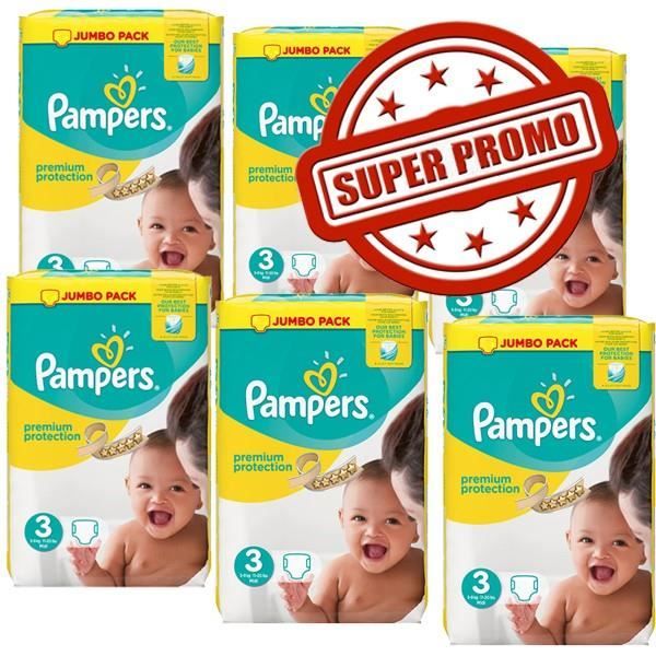 Pampers Taille 3 - mega pack 156 couches bébé premium protection