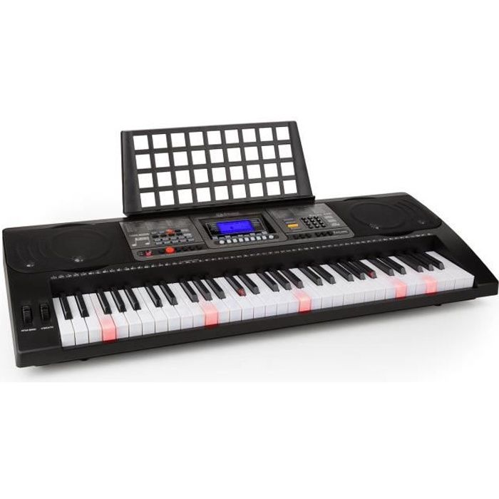 Schubert Etude 450 Piano électrique d'apprentissage avec port USB MIDI 61 touches lumineuses - Fonction enregistrement