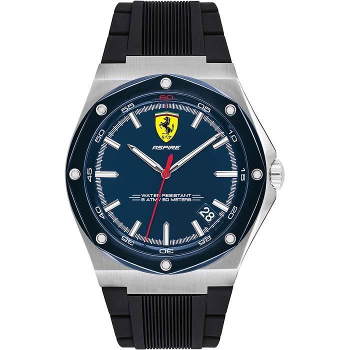 Scuderia Ferrari Homme Analogique Quartz Montre avec Bracelet en Silicone 0830605 80