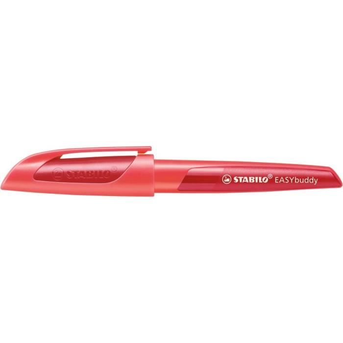 Stylo-plume STABILO EASYbuddy plume L spéciale gaucher - rouge/corail