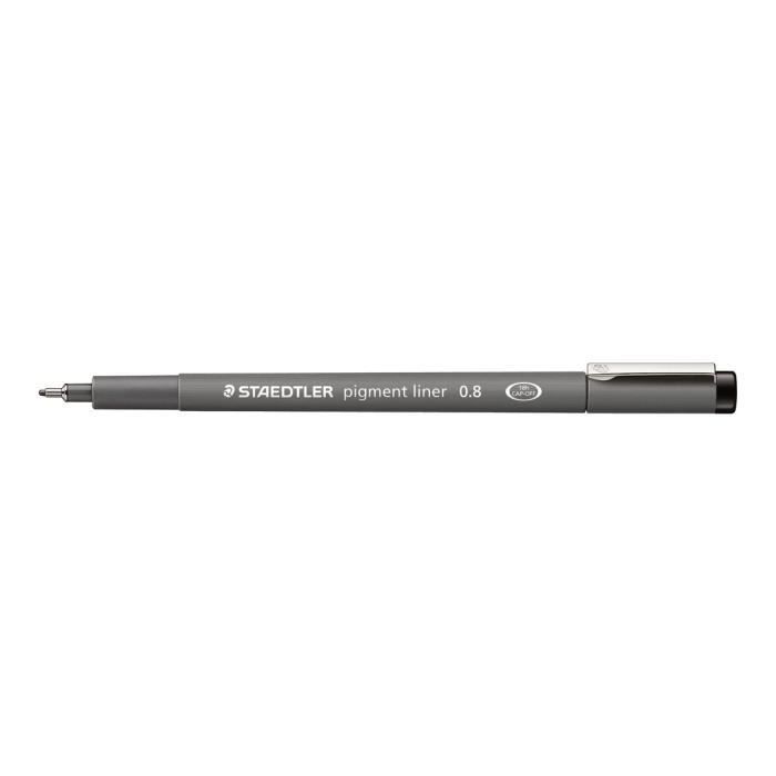 STAEDTLER pigment liner 308 Feutre fin noir encre pigmentée 0.8 mm