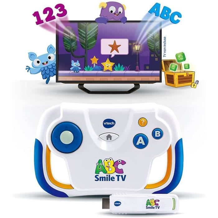Console de jeu educative Vtech ABCD - Connexion sur TV pour apprendre lettres formes couleurs en 150 jeux ludique jouet culturel