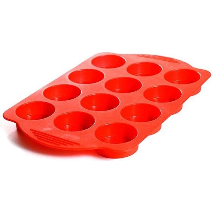 Moule à tartelettes avec emporte-pièce - Rouge