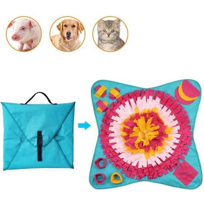BIR09744-Tapis Snuffle Chien Tapis éducateurs pour Chiens Dog Puzzle Toy, Jeu Tapis Snuffle Tapis de Fouille Alimentation Lente
