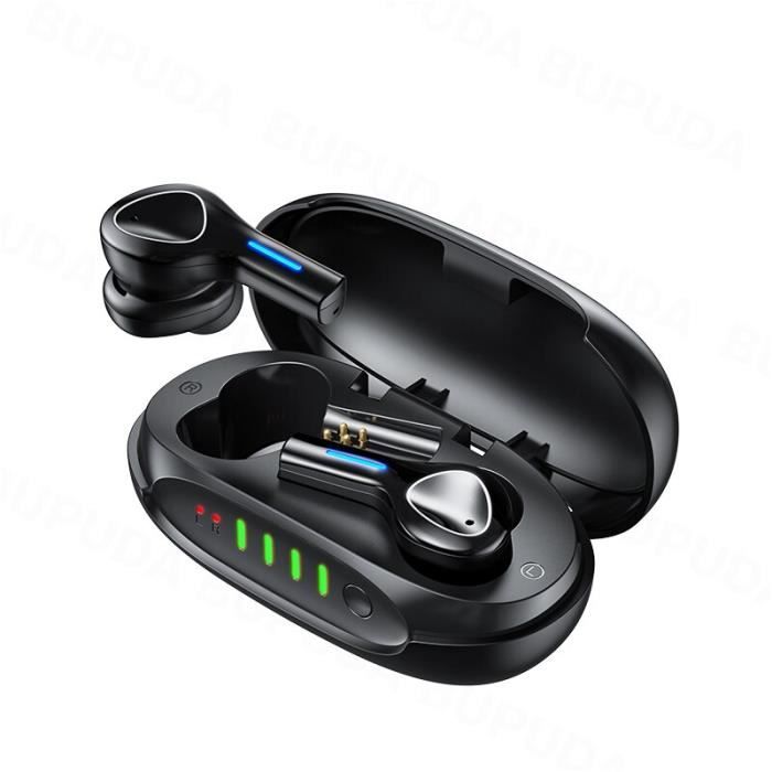 Black -Écouteurs Bluetooth TWS,oreillettes de sport sans fil,avec Microphones,HiFi,stéréo,étanches,pour téléphone intelligent
