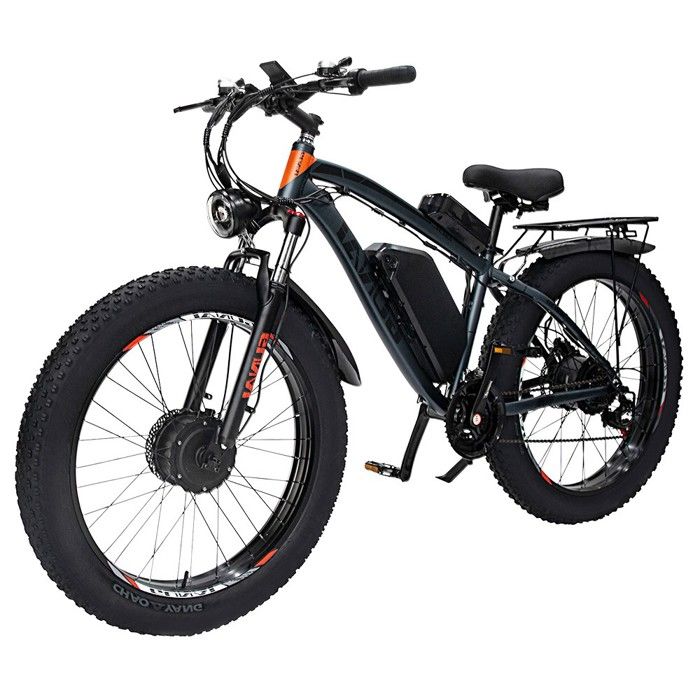 VTT Électrique GUNAI GN88 - 26 * 4.0in Gros Pneus - 1000W * 2 Moteurs - 48V 22Ah Batterie - 130km d'Autonomie