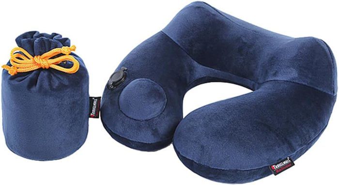 OREILLER DE VOYAGE-Bleu 3 Pièces Oreiller en Forme De u