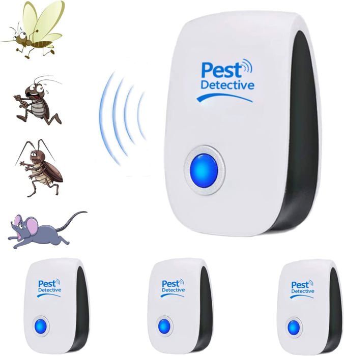 Répulsif Ultrason moustiquesRépulsif Ultrasons Anti RongeurUltrason Souris Et RatsLoirs-Alternative Efficace aux Pièges à Souris