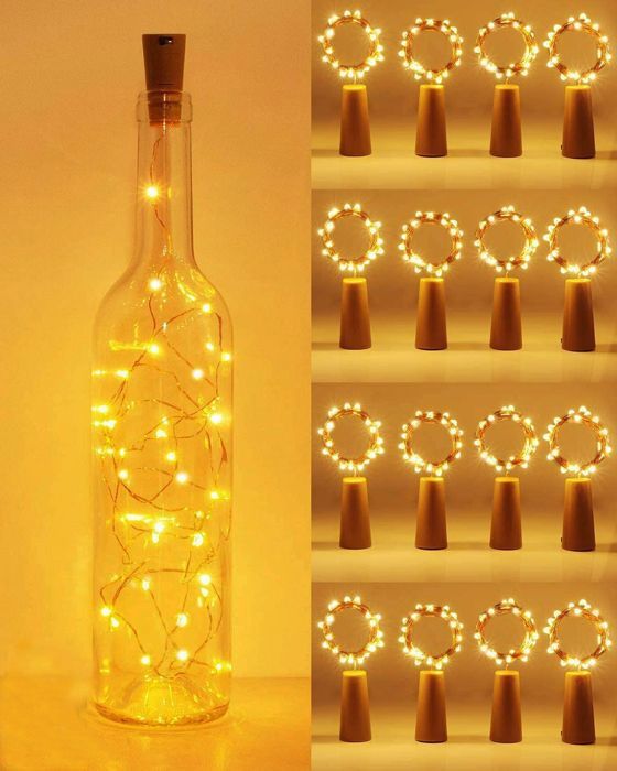 Guirlande Lumineuse Noël 2m Avec Pommes De Pin Et Baies Rouges - 20 LED - Alimentation Piles - Modes Fixe/clignotant - 7