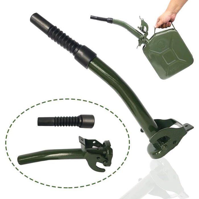 Bec verseur acier 250mm flexible avec joint pour jerrican métal-18716 Bec verseur acier 250mm flexible avec joint pour jerrican métal-18716