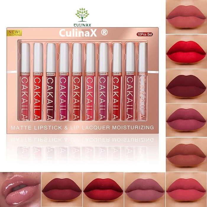 Coffret 6 Brillants à Lèvres HANDAIYAN – Teintes Neutres Et Effet Mat