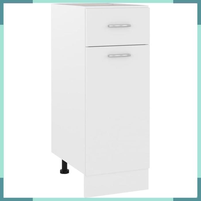 Armoire De Plancher à Tiroir Blanc 40x46x81,5 Cm - Meuble Rangement Cuisine En Aggloméré