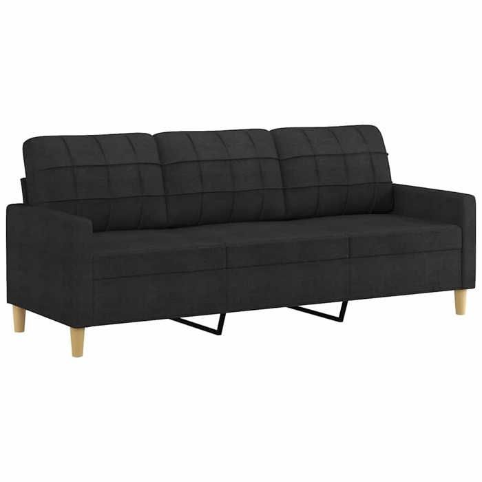 Canapé à 3 places-Canapé dangle - Noir 180 cm Tissu ZLH•224858071