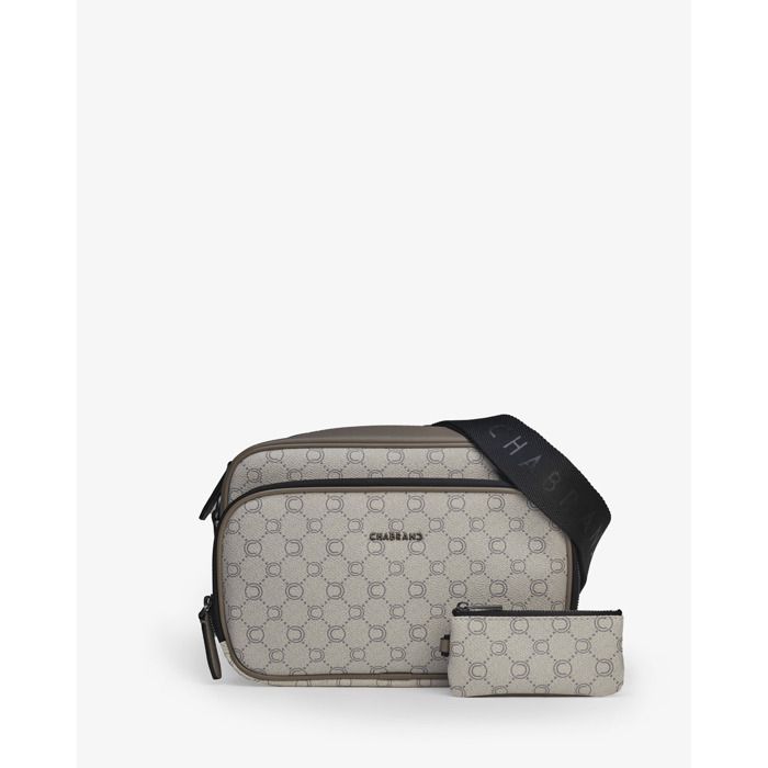 Mini sacoche - Chabrand - Icone - Gris - Toile enduite - Cuir