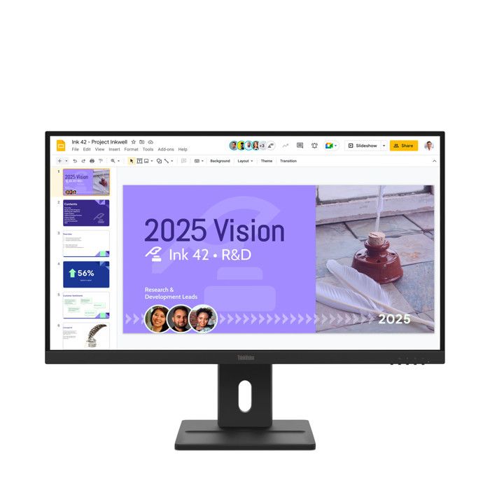 Lenovo ThinkVision E27Q 40 Écran LED 27 2560 x 1440 QHD @ 100 Hz IPS 350 cdm² 1500:1 4 ms 2xHDMI DisplayPort haut parleurs corbeau - vue 8