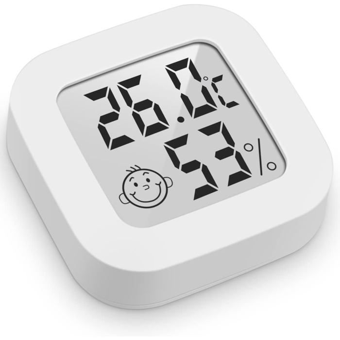 SOBEAU Lot De 6 Mini Thermomètres Hygromètres Digitaux Intérieurs – Précision Pour Bébé, Bureau, Cave
