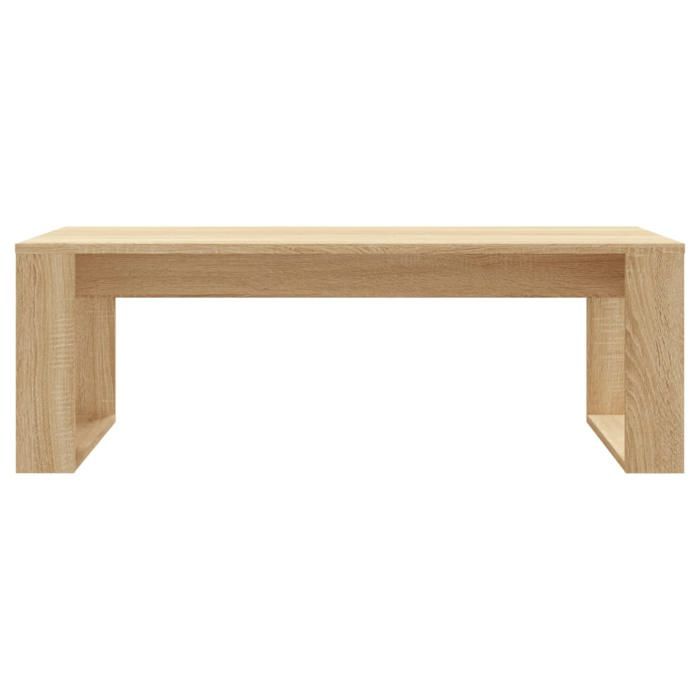 Table basse chêne sonoma - WIENS - 102x50x35 cm - Bois dingénierie - Facile à nettoyer - Design moderne