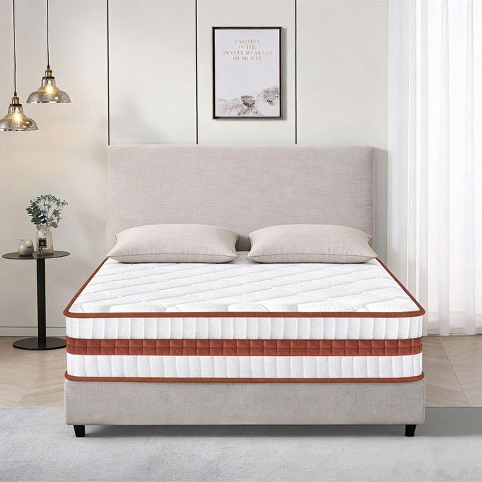 Luxe Matelas 90x190 cm mousse mémoire de forme Mi-Ferme Épais 26cm Indépendant couchage Soutien optimal Haute Respirant
