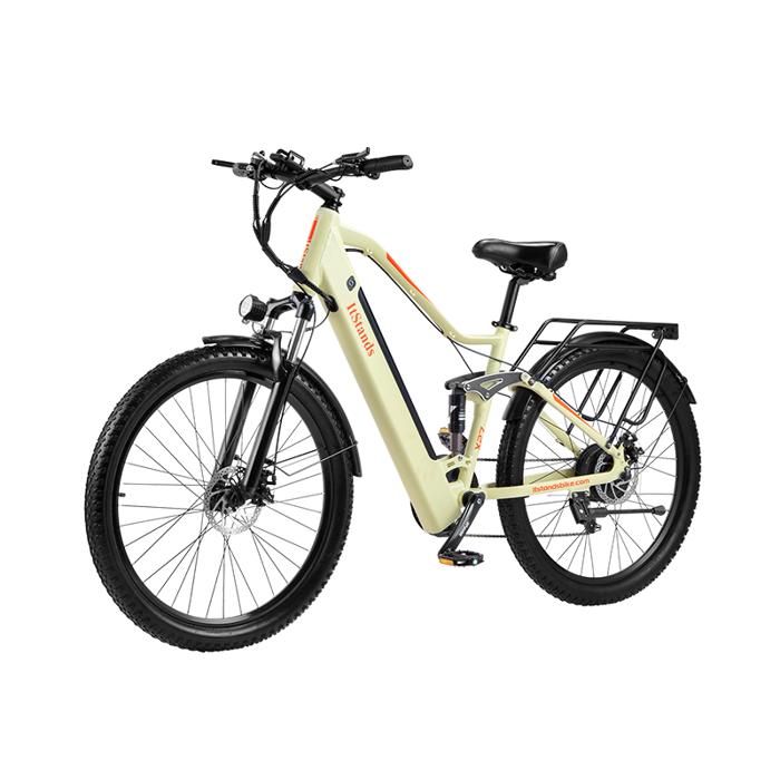 ItStands X27 - Velo Electrique 26 - Moteur 250W/1000W - Batterie Amovible 48V 17.5Ah - Autonomie 100km-Shimano 7 vitesses jaune