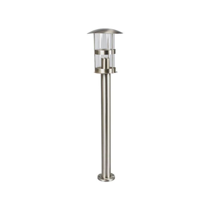 Lindby Luminaire extérieur Noemi à intensité variable (Moderne) en Gris Inox (1 lampe à E27) Borne lumineuse luminaire pour socle Lindby Luminaire extérieur Noemi à intensité variable (Moderne) en Gris Inox (1 lampe à E27) Borne lumineuse luminaire pour socle