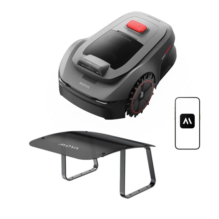 MOVA ViAX250 Robot tondeuse - 250 m² 50 min autonomie AI UltraEyes™ U-trajets tout-terrain