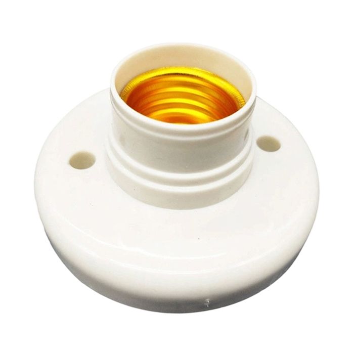 Douille E27 support de lampe E27 douille à vis ronde en plastique douille murale E27 douille pour luminaire