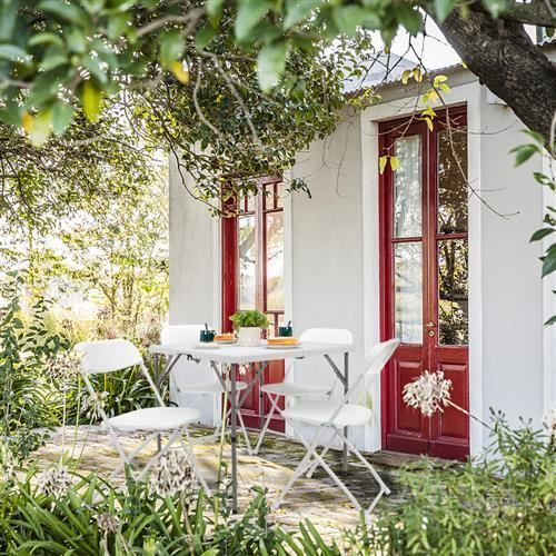 ENSEMBLE TABLE CHAISE DE JARDIN table + 4 chaises pliable