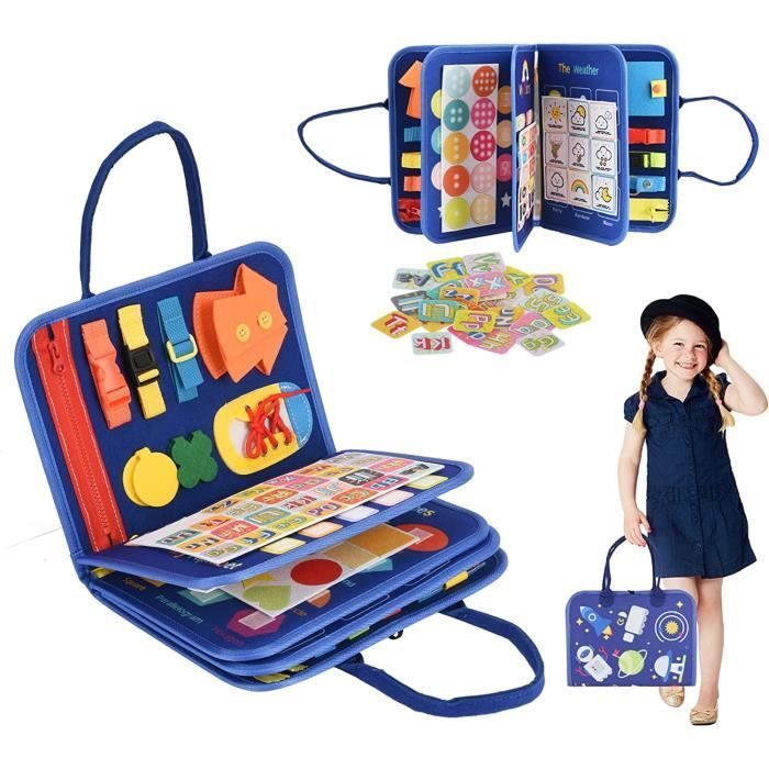 Busy Board Montessori pour Enfant, Montessori Jouets 8 en 1 Tableau