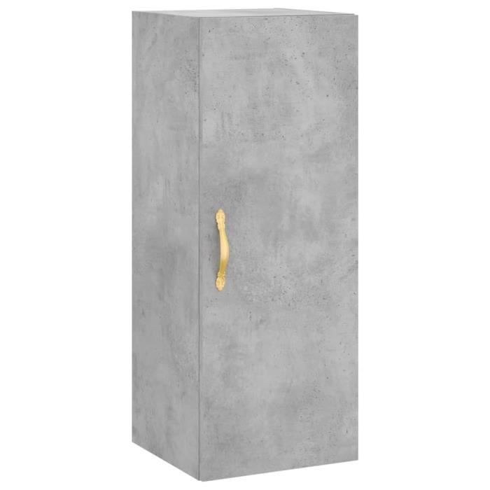 Armoire murale gris béton 34,5x34x90 cmASH7611810478649 Cdiscount Maison