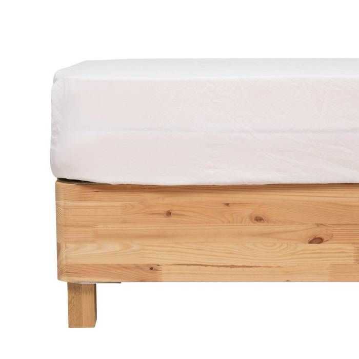 Drap housse Priscia blanc 140x190cm - Atmosphera Créateur dintérieur Drap housse Priscia blanc 140x190cm - Atmosphera Créateur dintérieur