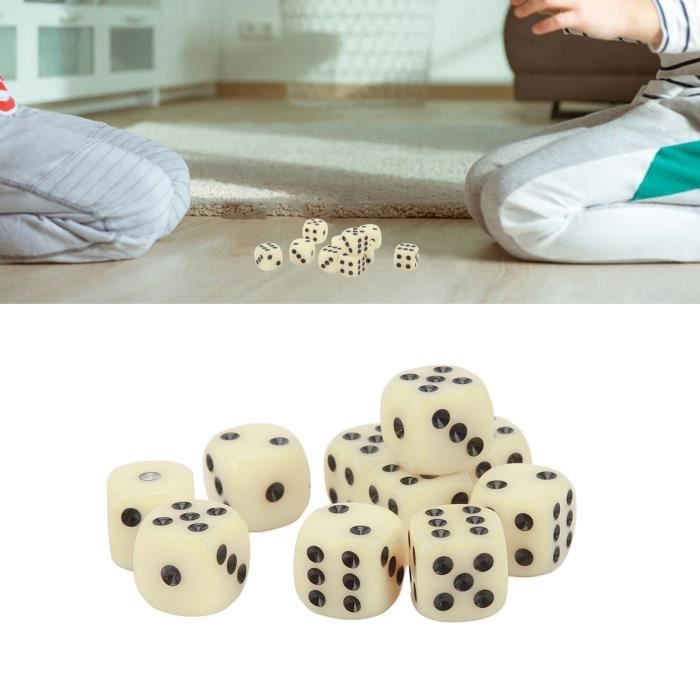Shipenophy Jeu De Dés 20 Pièces Dés à 6 Faces Dés De Jeu Standard Dés