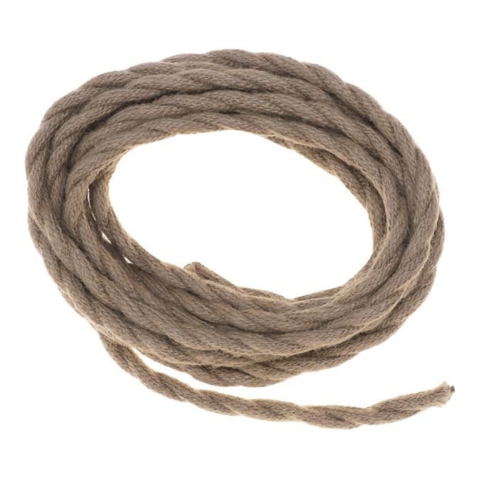 1 Pcs 5m Vintage Tresse Cable Corde De Chanvre Fil Electrique Pour