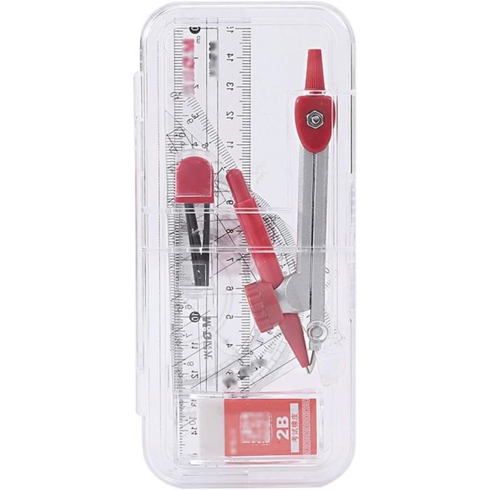 Safe T Compass 2 En 1 - Boussole Géométrie Et Règle Droite Pour Enfants (Rose)