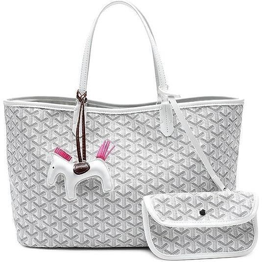 Sac fourre tout de voyage tendance sac a bandouliere en cuir pour femme sacs a main de designer pour voyage shopping plage blanc Cdiscount Bagagerie Maroquinerie