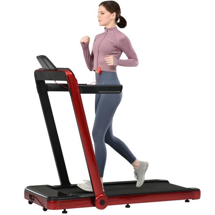 2 en 1 Tapis de marche Pliable-DRIPEX Tapis de Course Roulant électrique-0.8-12 km / h Vitesse Réglable-Avec accoudoir et Écran LCD
