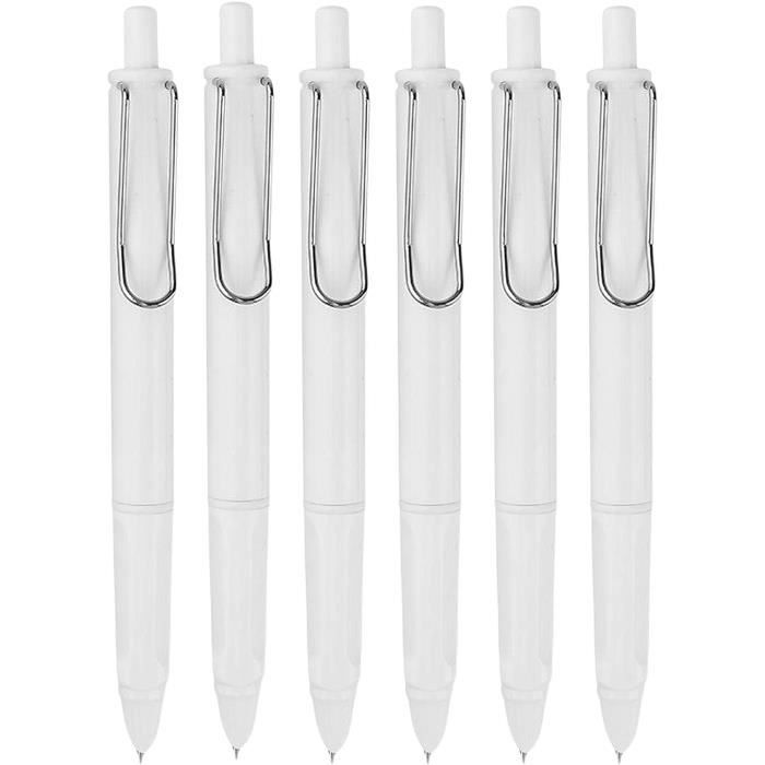 Stylo D'Écriture À Encre Rechargeable De Type Presse, 6Pcs 0,38