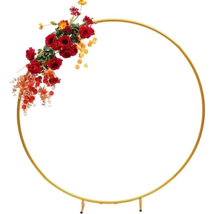 Arche Métallique Ronde Dorée 1,7 M – Support Pour Décorations De Mariage, Anniversaire, événements, Facile à Monter
