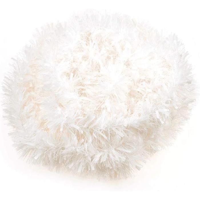 Guirlande De Noël Blanche Flocon De Neige 12 Mètres 5 Couches - Décoration Intérieure Dense Pour Sapin Fenêtre Cheminée